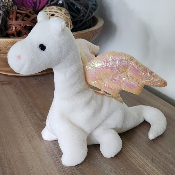 🐉 Ty Beanie Baby “Magic” the White Dragon – 1995 Vintage Plush, No Tags - Picture 4 of 14